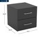 Hillsdale Living Essentials Lundy Low Profile Nightstand with USB, Black